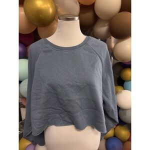 Altar'd State Brand Cropped Sweatshirt – Medium – Dusty Blue